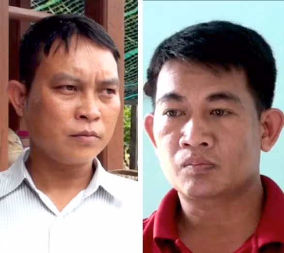 Ông Sô Bá Dựng (phải) và ông Phan Trường Giang - Ảnh: CAO MINH