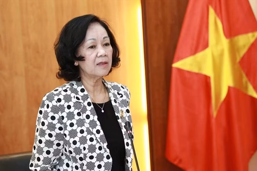  Ủy viên Bộ Chính trị, Bí thư Trung ương Đảng, Trưởng ban Dân vận Trung ương Trương Thị Mai. Ảnh Lại Hoa