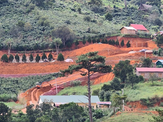 San ủi đất, mở đường trên đất rừng tại 