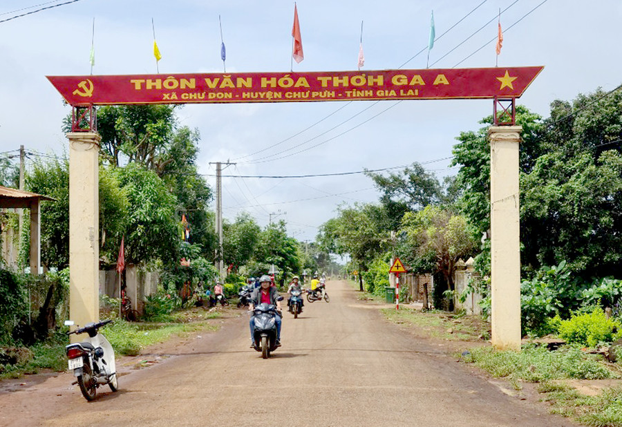 Một góc xã Chư Don (huyện Chư Pưh). Ảnh: Lê Nam