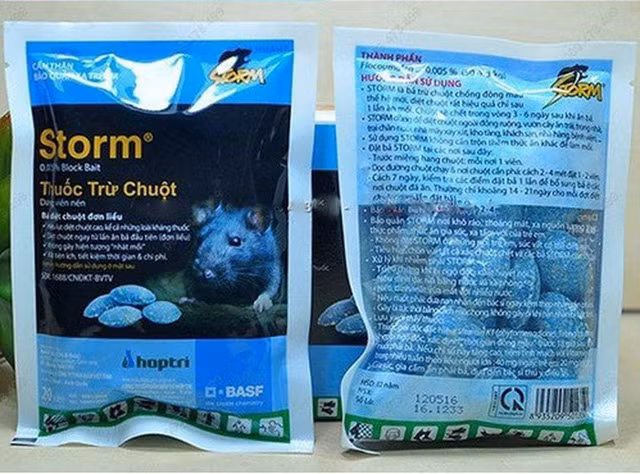 Sản phẩm thuốc diệt chuột được bán trên thị trường - Ảnh: B.Tuân