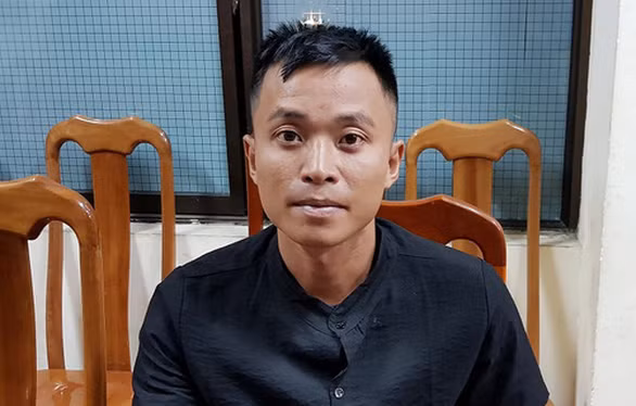 Bị can Cụt Văn Nga tại cơ quan công an - Ảnh: Công an cung cấp