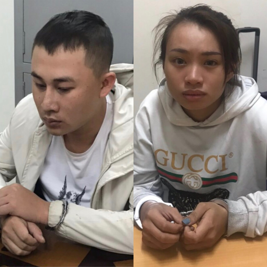  Đối tượng Hùng (trái) và Vy đã bị tạm giữ hình sự. Ảnh: Văn Ngọc