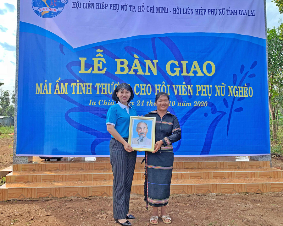 Nhà “Mái ấm tình thương” giúp phụ nữ an cư lạc nghiệp. Ảnh: Minh Châu