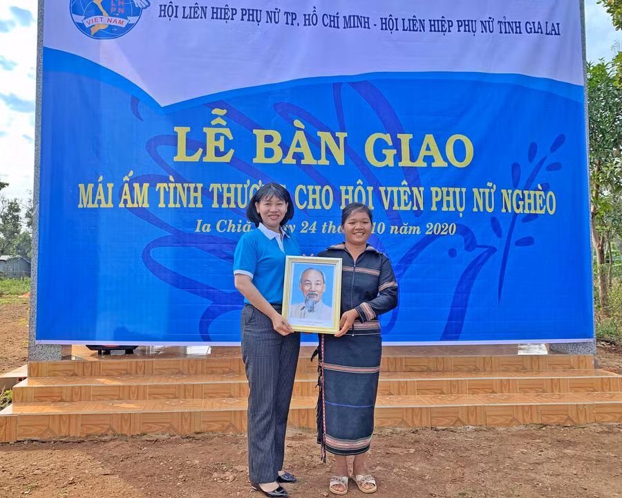 Nhà “Mái ấm tình thương” giúp phụ nữ an cư lạc nghiệp. Ảnh: Minh Châu