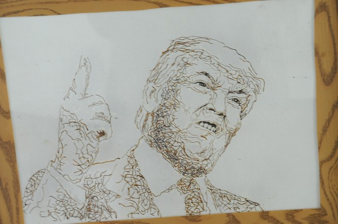 Chân dung Tổng thống Donald Trump - ẢNH: DUY TÂN