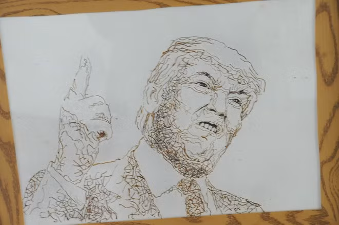 Chân dung Tổng thống Donald Trump - ẢNH: DUY TÂN