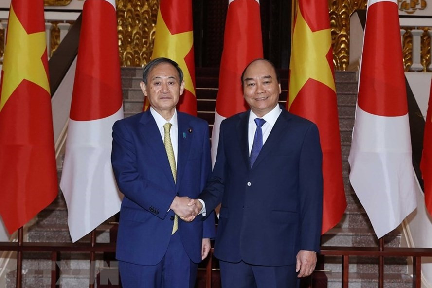 Thủ tướng Nguyễn Xuân Phúc và Thủ tướng Suga Yoshihide. Ảnh: TTXVN. Thủ tướng Nguyễn Xuân Phúc và Thủ tướng Suga Yoshihide. Ảnh: TTXVN.