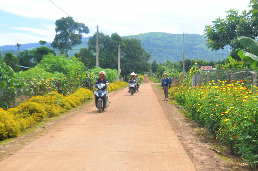 Một góc làng Hreng (xã Hòa Phú, huyện Chư Păh). Ảnh: R'Ô Hok