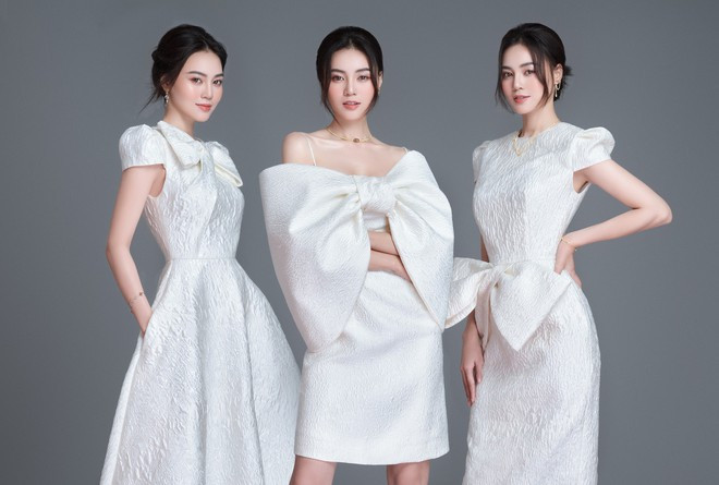 “Ngọc nữ” khoe sắc vóc “vạn người mê” trong các mẫu thiết kế tinh tế của nhà thiết kế Đỗ Mạnh Cường ẢNH: MILOR TRẦN