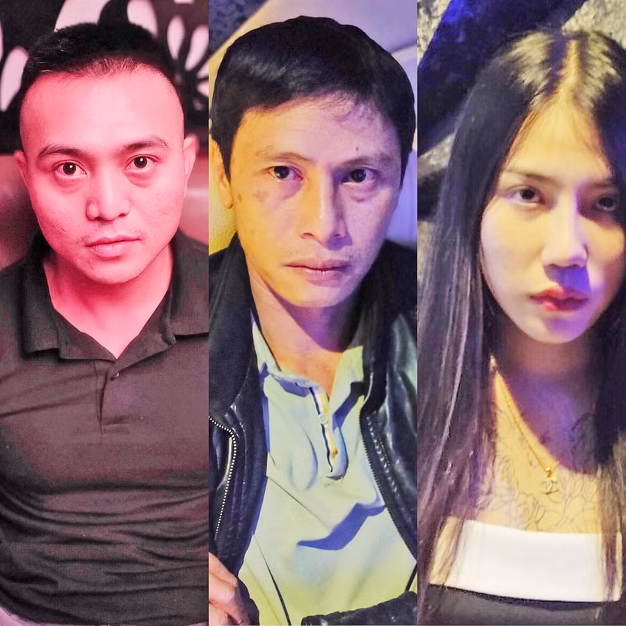 Từ trái qua: Các đối tượng Tụ, Quý, Hà. Ảnh: Văn Ngọc