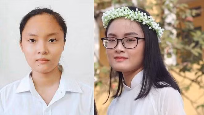Hình ảnh nữ sinh Trần Thúy Hiền trước khi mất tích.