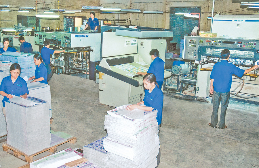 Công nghệ in ấn luôn được Công ty cổ phần In-Đầu tư Phát triển Giáo dục Gia Lai cập nhật thường xuyên (ảnh đơn vị cung cấp).