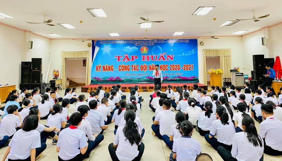 Chương trình tập huấn được Trung tâm Hoạt động Thanh thiếu nhi tỉnh tổ chức thường niên. Ảnh: Phan Lài Chương trình tập huấn được Trung tâm Hoạt động thanh thiếu nhi tỉnh tổ chức thường niên. Ảnh: Phan Lài