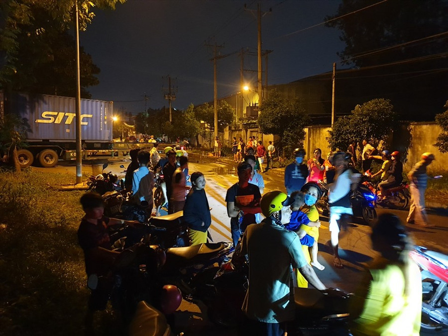 Hiện trường vụ tai nạn. Ảnh: Thanh Hải.