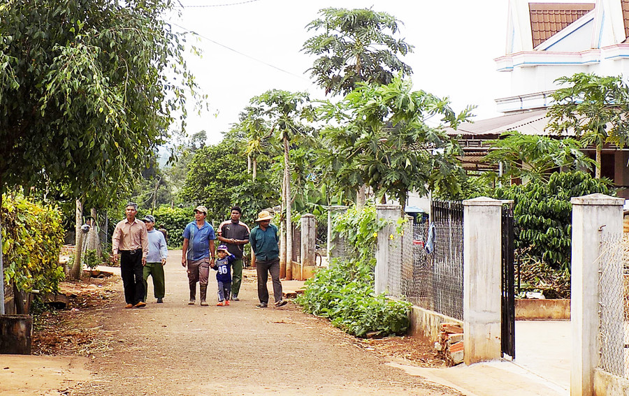 Bộ mặt nông thôn mới trong vùng đồng bào dân tộc thiểu số của huyện Đak Đoa. Ảnh: Thanh Nhật