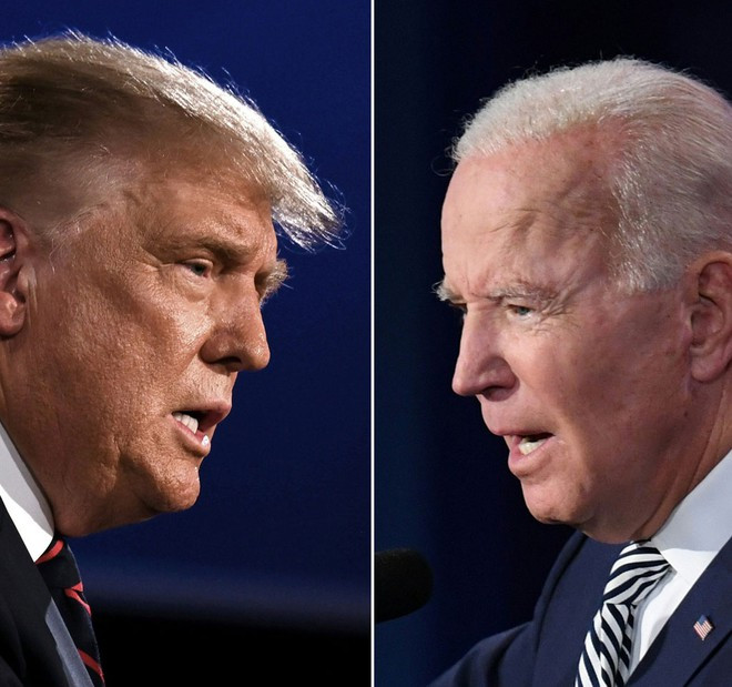 Tổng thống Trump và đối thủ Biden đang chạy nước rút trong 3 tuần cuối cùng - Ảnh: AFP