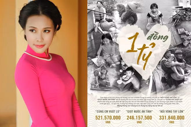 Ngọc Mai vui mừng thông báo số tiền ủng hộ cho ba chương trình lên đến hơn 1 tỉ đồng ẢNH: BTC