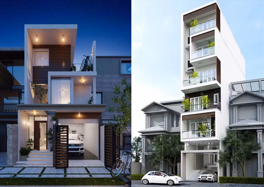 Gara ô tô nhà ống cần đảm bảo những tiêu chuẩn nhất định. Đồ họa: Kim Nhung