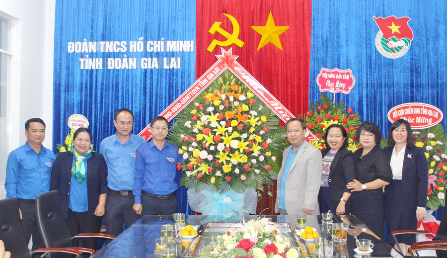 Phó Bí thư Tỉnh ủy Châu Ngọc Tuấn thăm, chúc mừng Đoàn Thanh niên Cộng sản Hồ Chí Minh tỉnh ảnh 1 Ảnh: Phan Lài