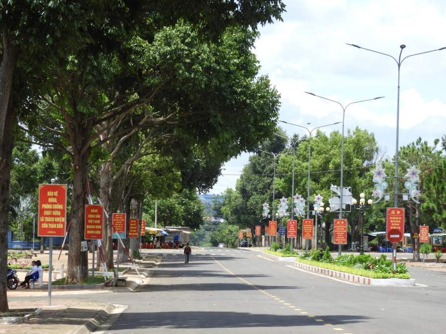 Một góc trung tâm huyện Chư Pah. Ảnh: Thanh Nhật