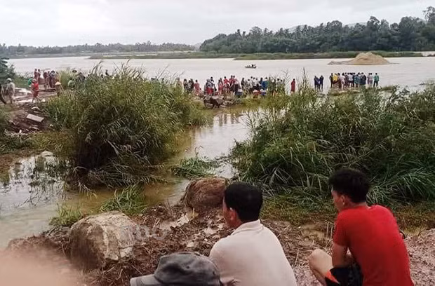 Nơi anh Tùng bị nước cuốn trôi