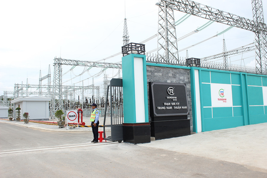 Trạm biến áp 500 kv Trung Nam Thuận Nam. Ảnh: Nguyễn Diệp Ảnh: Nguyễn Diệp