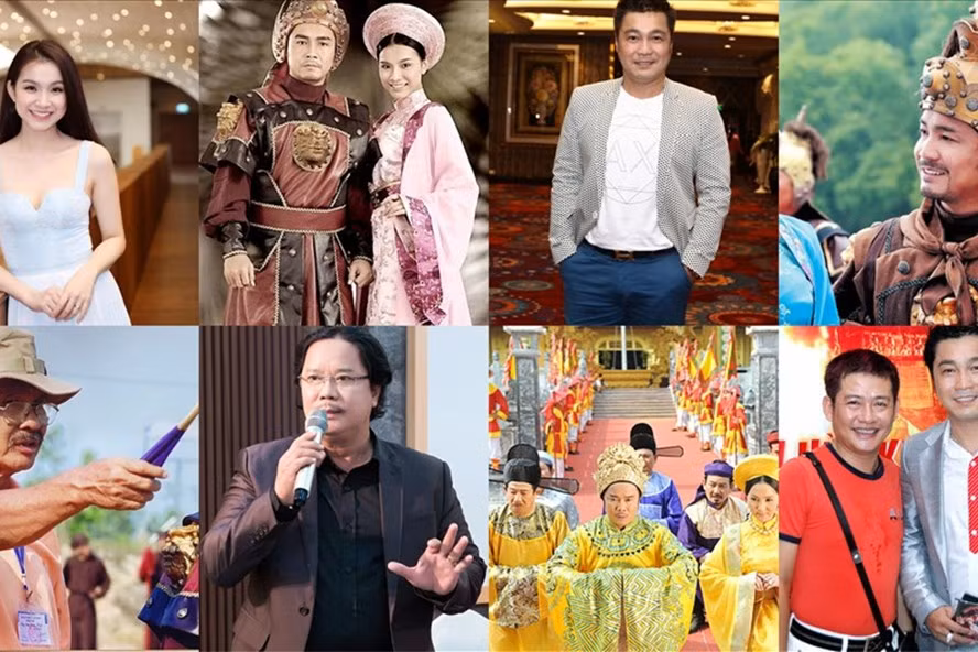 Lý Hùng và dàn sao Tây Sơn hào kiệt sau 10 năm. Ảnh: ĐPCC, cắt phim