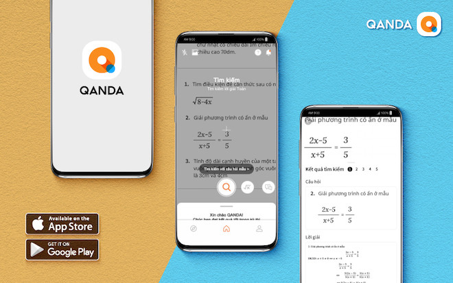 Ứng dụng QANDA giúp giải toán bằng AI.