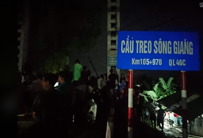 Cầu treo sông Giăng, nơi xảy ra vụ tai nạn - Ảnh: T. Chương