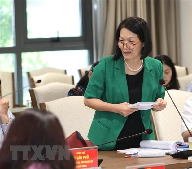 Kết hợp sức mạnh đại đoàn kết toàn dân tộc với sức mạnh thời đại ảnh 2 Phó Chủ tịch Trung ương Hội Liên hiệp Phụ nữ Việt Nam Bùi Thị Hòa.