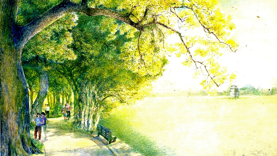 Hồ Gươm mùa Thu (tranh hoạ sĩ Trần Duy) Hồ Gươm mùa Thu (tranh hoạ sĩ Trần Duy)