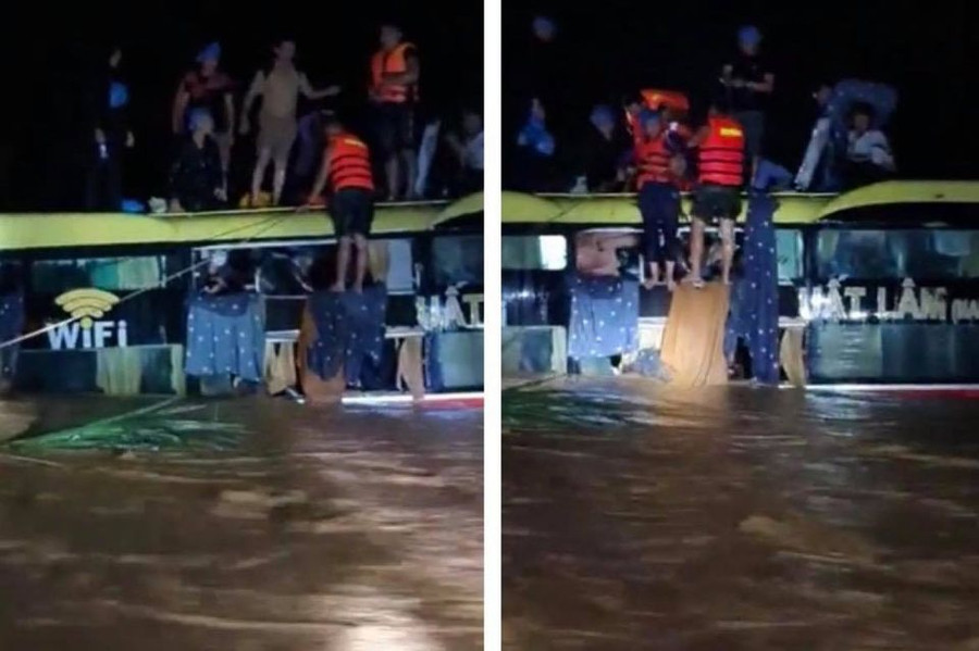 17 hành khách trên xe được cứu hộ kịp thời 17 hành khách trên xe được cứu hộ kịp thời