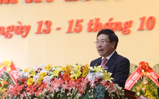 Phó Thủ tướng Phạm Bình Minh phát biểu chỉ đạo đại hội
