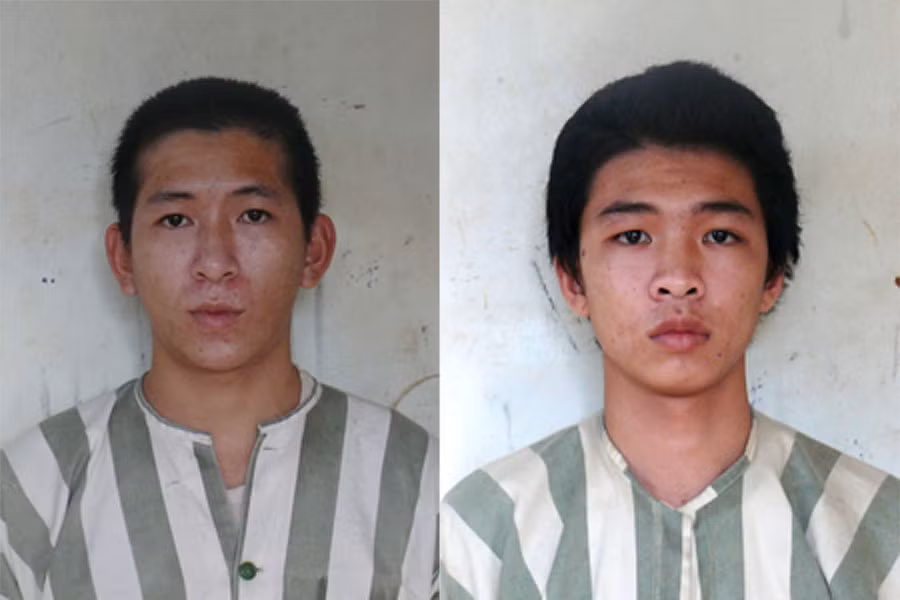 Hai đối tượng Nam và Hiển trong vụ trộm. Ảnh: Tiến Dũng