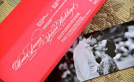 Thiệp cưới đặc biệt của nữ ca sĩ Đoan Trang. Thiệp cưới đặc biệt của nữ ca sĩ Đoan Trang.