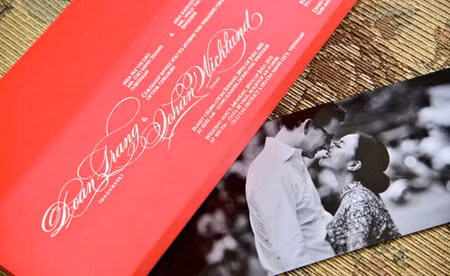 Thiệp cưới đặc biệt của nữ ca sĩ Đoan Trang.