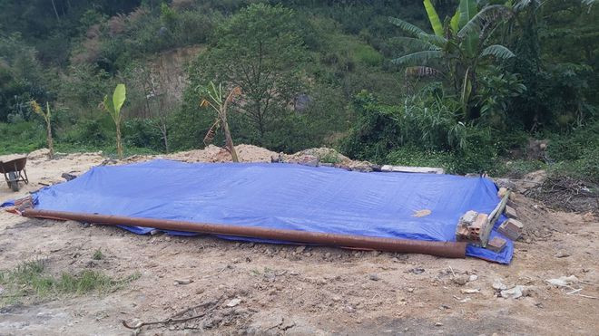 Hố chứa nước thải Nhà máy xử lý rác đào lộ thiên đã được khắc phục đảm bảo vệ sinh môi trường ẢNH: TRÙNG DƯƠNG