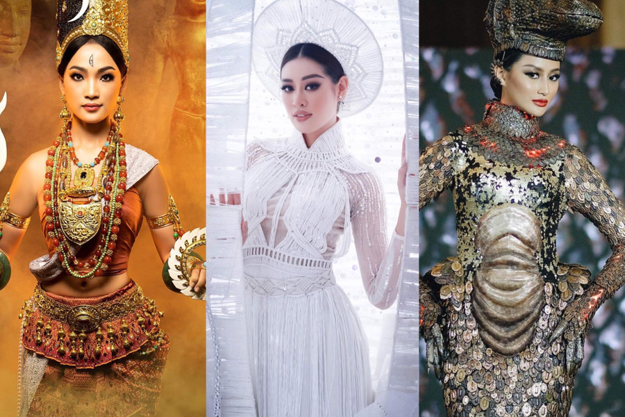 Sau Bánh mì, Cà phê sữa đá thì Kén Em trở thành trang phục dân tộc của đại diện Việt Nam tại 'Miss Universe'. ẢNH: MISSOSOLOGY