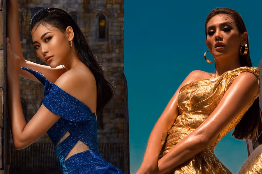 Đào Thị Hà chia sẻ đây là lần đầu tiên cô có cơ hội hợp tác cùng siêu mẫu Võ Hoàng Yến. Cả hai thực hiện bộ ảnh thời trang ấn tượng cho một tạp chí du lịch. ẢNH: DANH NGUYỄN