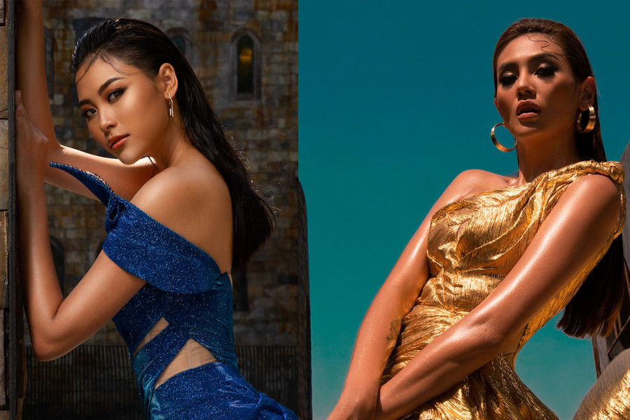Đào Thị Hà chia sẻ đây là lần đầu tiên cô có cơ hội hợp tác cùng siêu mẫu Võ Hoàng Yến. Cả hai thực hiện bộ ảnh thời trang ấn tượng cho một tạp chí du lịch. ẢNH: DANH NGUYỄN