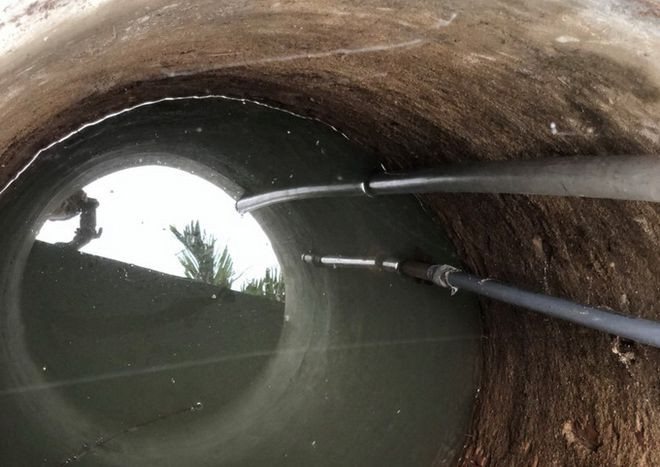 Giếng nước chuyển màu khiến người dân thôn Phước Hòa, xã Đức Phú, H.Mộ Đức (Quảng Ngãi) lo lắng. ẢNH: N.ĐỨC