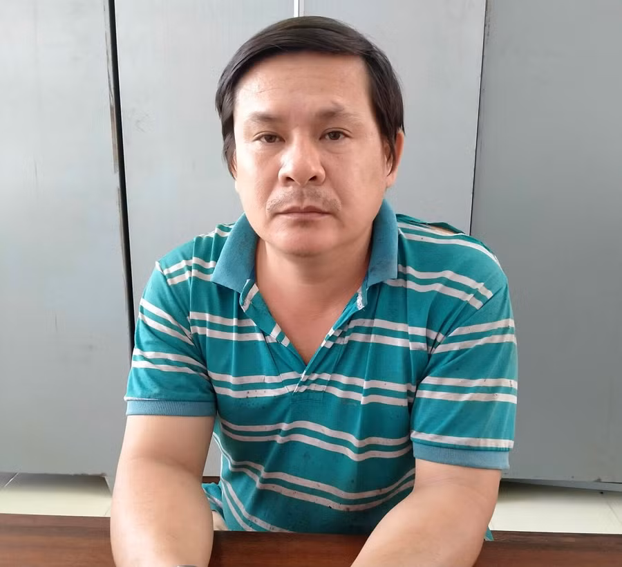  Đối tượng Hợi tại cơ quan Công an. Ảnh: Văn Ngọc