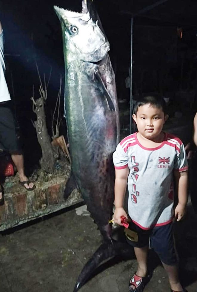 Con cá thu khá lớn được đưa về nhà ẢNH: NVCC