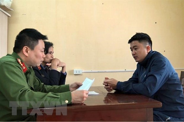 Đối tượng Hà Ngọc Thành tại Cơ quan cảnh sát điều tra. (Nguồn: TTXVN phát) Đối tượng Hà Ngọc Thành tại Cơ quan cảnh sát điều tra. (Nguồn: TTXVN phát)