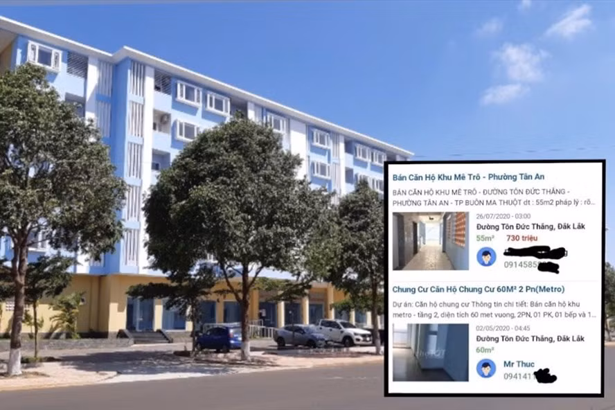 Một góc khu nhà ở xã hội cho cán bộ, công chức, viên chức ở tỉnh Đắk Lắk (Khu dân cư Km4-5, đường Tôn Đức Thắng, phường Tân An, TP.Buôn Ma Thuột). Ảnh: Bảo Trung