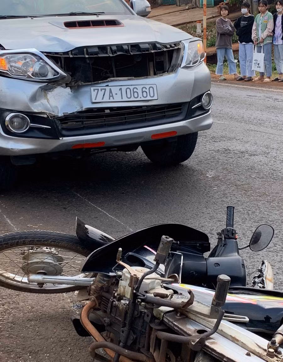 Hiện trường vụ tai nạn. Ảnh: Thanh Xuyên