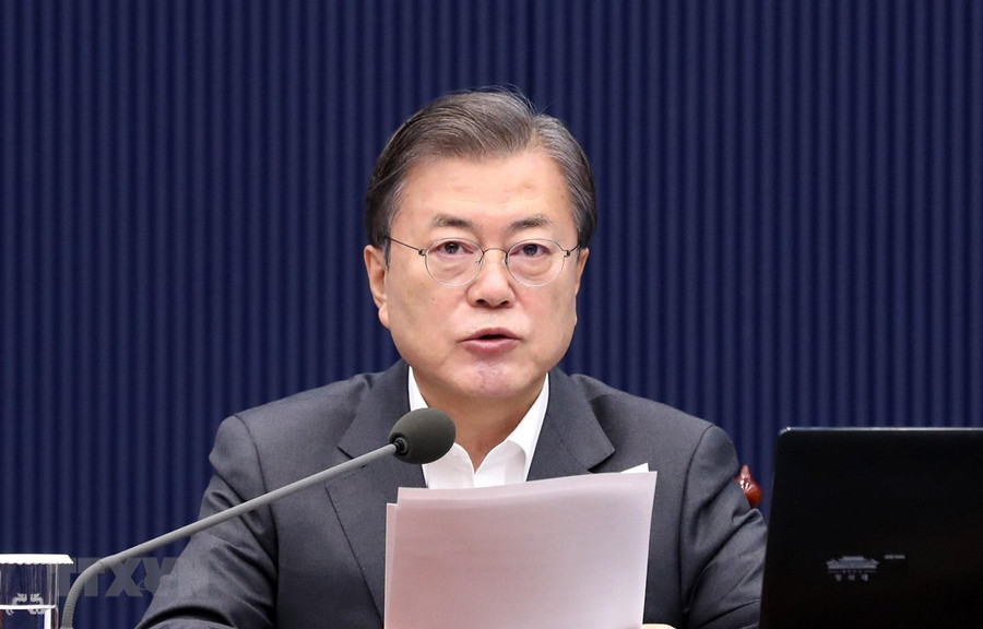 Tổng thống Hàn Quốc Moon Jae-in. (Ảnh: Yonhap/TTXVN)