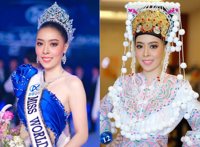 Phongsavanh Souphavady từ bỏ danh hiệu Hoa hậu Thế giới Lào 2021 sau loạt lùm xùm. ẢNH: MISS WORLD LAOS/FACEBOOK NV