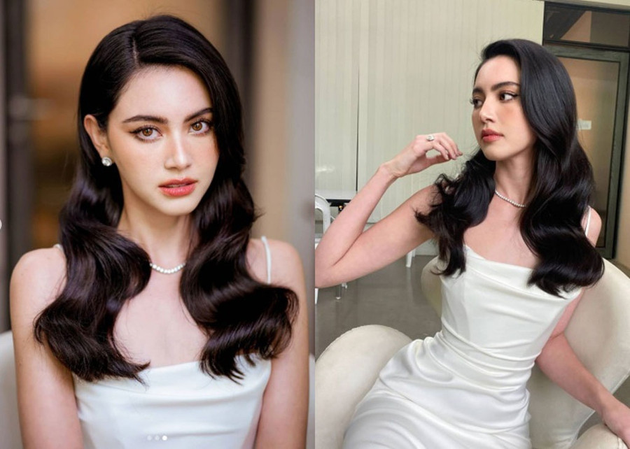 Trong một buổi chụp hình quảng cáo, người đẹp 